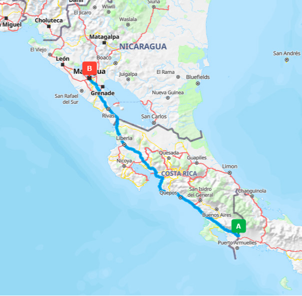 ruta Costa Rica